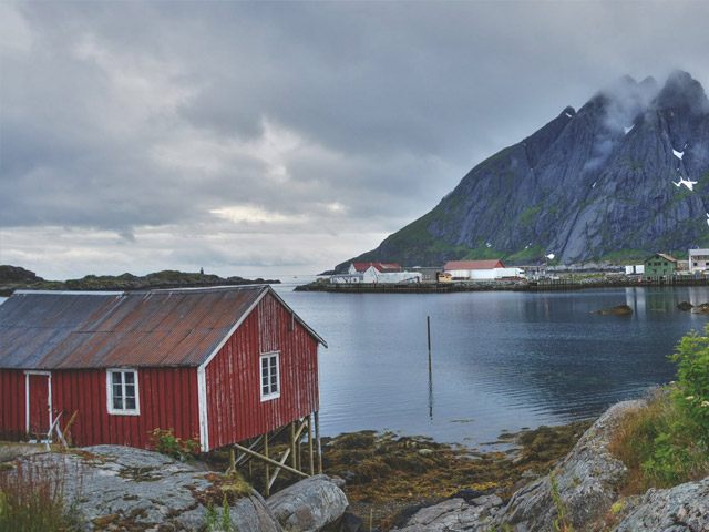 Tradisjonelt båthus på Vestlandet